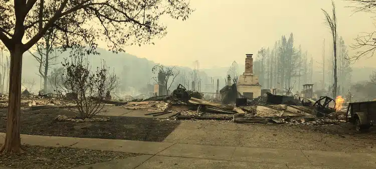 Home of a DriveSavers employee demolished by the Tubbs Fire in Sonoma County, California